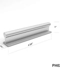 Self Adhesive Edge Finger Pull Door Handle Set Two Pack For Glass Wood Metal And Plastic Surfaces, peel and stick, silver handle