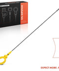 Engine Oil Dipstick For Audi V6 Engines 2.8L 3.0L 3.2L Measuring Rod Dipstick With Precision Markings next to packaging box