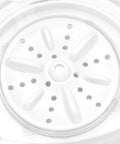 Slick Cordless Mini Washing Machine A Perfect Campus Essential For Dorm Life And Travel Compact Abs Plastic Rechargeable Clothes Washer interior view showing spinning mechanism.