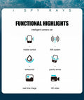 Functional highlights of WiFi RC Underwater Camera Boat With HD Lens, 6 Channel Gravity Control, features like mobile control and HD video.