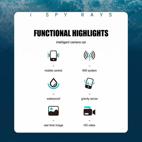 Functional highlights of Mini WiFi Underwater RC Boat with App Control and FPV Video for Water Sports Enthusiasts