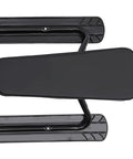 Steerable Ski Sled With Steering Wheel And Twin Brakes, Heavy Duty Go Kart Snow Scooter For Kids And Grownups, black skis close-up