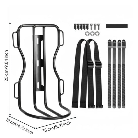 All Weather Waterproof Bike Fork Bag For Bikepacking With Roll Top Closure And Heat Sealed Seams Front Pannier metal mount kit