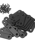 Heavy Duty Stainless Steel Straight Brackets 40 Pack To Nail Down Bed Frames And Shelves Matte Black Corner Plates Fasten Wood Panels Secure Without All That Tight Fitting Hassle For Quick Diy Repairs, black L brackets with screws.