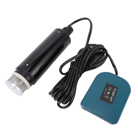 500 Gph Battery Powered Portable Submersible Sump Pump With Abs Build And Clog Fighting Sediment Filter close-up view of the pump and control unit.