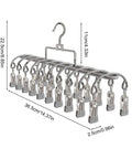 Heavy Duty Stainless Steel Vertical Closet Hanger For Pants And Leggings Space Saving Multi Tier Wardrobe Organization Rack with clips