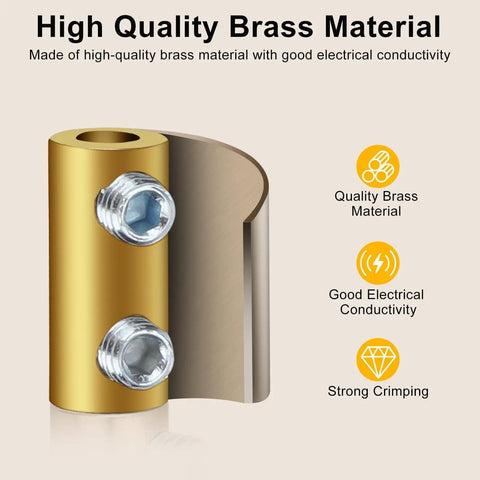 High quality brass material from 10 Pack 10AWG Wire Connector Nut Kit With Brass Heat Shrink Butt Connectors, 60A Splice Terminals