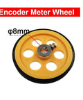 Meter Counting Wheel Perimeter 200mm Hole 6mm/8mm Synchronous Round Measuring Length Counting Ranging Encoder Meter Wheel(8mm) close-up view.