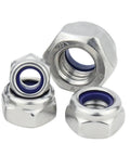 M8 Nylon Insert Lock Nuts 304 Stainless Steel Self Locking Hex Nuts Vibration And Corrosion Resistant 30 Pack
