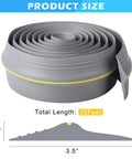 Garage Door Bottom Seal Strip Weatherproof EPDM Rubber Threshold 20 Ft Fits All Standard Doors No Adhesive Easy DIY Install Gray
