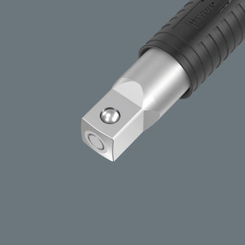 Close-up of the T-Handle Ratcheting Screwdriver Adapter With One Quarter Inch Drive, 45 Mm Length, Fine-Tooth Ratchet And Reversing Lever