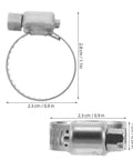 Heavy Duty 10 Pack Steel Hose Clamp Kit With Worm Gear Fastening For Auto Water Pipes, Reliable Versatile Pipe Clamps Built Tough To Secure Fluid Lines And Mechanical Fitters Like A Pro. Steel worm gear hose clamp, 2.3 cm wide, 2.8 cm diameter