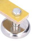 Close-up of Ultra Strong Magnetic Welding Support Clip with heavy duty suction base for glossy metal surfaces.