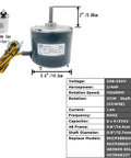 Straight Up 1/4 HP AC Condenser Fan Motor 208-230V 1100 RPM Simple Swap Replacement, showing motor with capacitor.