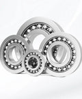 Rock Solid 10 Pack 3/8 Inch Mirror Polished Bearing Balls Machined From Beefy 440C Stainless Steel And Rated G10 Precision For Smooth Bicycle Hubs Caster Wheels Or Weekend Shop Builds, showing various sizes of bearing casings.