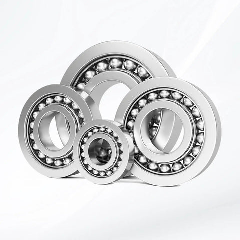 Rock Solid 10 Pack 3/8 Inch Mirror Polished Bearing Balls Machined From Beefy 440C Stainless Steel And Rated G10 Precision For Smooth Bicycle Hubs Caster Wheels Or Weekend Shop Builds, showing various sizes of bearing casings.