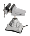 Vacuum Base Vise With Two And Three Quarters Inch Jaw Heavy Duty Pro Grade Portable Table Suction Clamp With 360 Degree Swivel Head