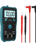 Pro Grade Digital Multimeter For Home And Car Use With AC DC Voltage And Current Tester, rugged shell, displayed with probes