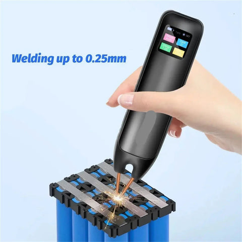 Handheld Digital Spot Welder With 1.33 Inch Color Screen And 99 Speed Adjustable Control used on battery pack