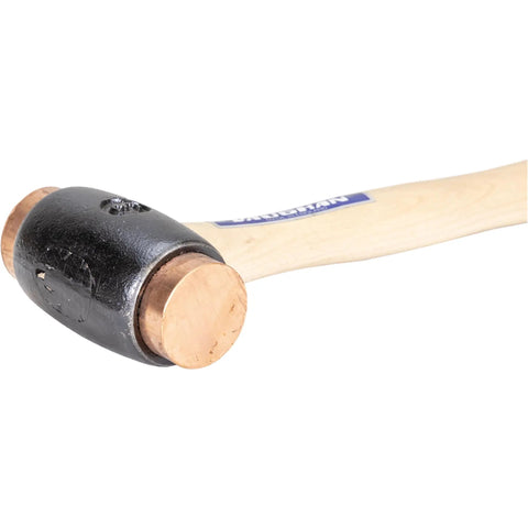 Copper Face Hammer with Malleable Iron Head and Replaceable Copper Faces for Soft Protective Strikes on Delicate Workpieces C175 VN58014
