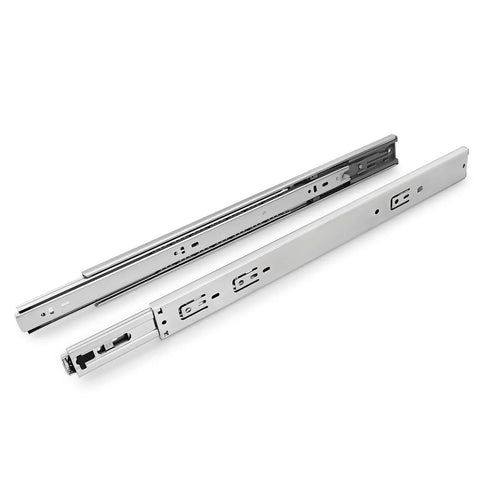 22 Inch Ball Bearing Drawer Slides Soft Close Full Extension Heavy Duty With Brackets Side Or Rear Mount Zinc Plated Steel 78 Lb Load