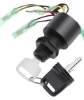 Boat Ignition Switch Replacement For Outboard Motor Control Box With 2 Keys, 3 Position, 6 Wire Connectors, Push Choke Ignition