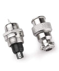 GX12 2 Pin Panel Mount Circular Metal Aviation Connector Adapters Male And Female Plug Socket With Waterproof Cap 5 Pieces