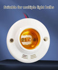 High Sensitivity E27 Sensor Light Socket Adapter 1 Or 2 Pack for safe home lighting, top view of white bulb holder