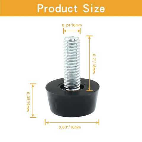 24 Pack M6 Furniture Leveling Feet Adjustable Table Levelers For Patio Tables Chairs Glide Screws In Threaded 27mm Long