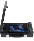 Portable Fingerprint Gun Safe For Handgun With Three Quick Access Methods Including Fingerprint Digital PIN And Physical Key open