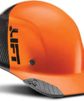 DAX Fifty 50 Carbon Fiber Cap Style Hard Hat ANSI Type 1 Class C Orange Black Medium with ratcheting fit dial and brim grip