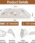 Router Table Plate And Furniture Corner Connector Kit with 20 pcs universal stainless steel L brackets and screws detail