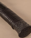 Close-up of the handle and end cap of Beefy Polypropylene Practice Sword for Martial Arts Training, Safe Bokken Style Samurai Sword