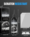 Windshield Crack Repair Kit For Cars 2025 Upgraded Quick Fix Set For Chips And Cracks DIY Glass Repair Tools With Fast Curing Resin To Restore Clarity In Minutes No Tools Needed, showing product box, repair fluid, and accessories