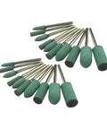 20 Piece Rubber Polishing Bits Kit For Rotary Tools 1/8 Inch Shank Silicone Buffing Bits With Cylindrical And Bullet Shapes