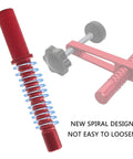 Heavy Duty Aluminum Workbench Clamps With 19mm And 20mm Holes Holdfasts showing red spiral design for secure grip