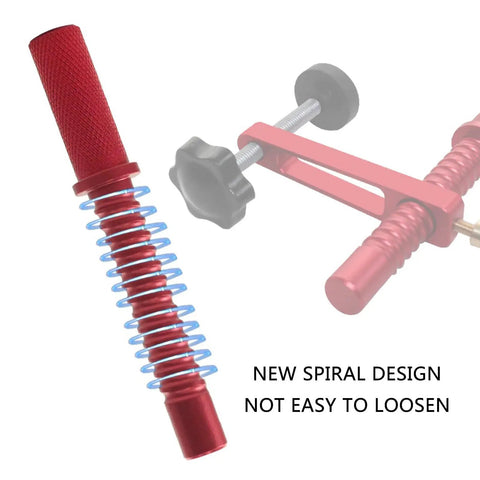 Heavy Duty Aluminum Workbench Clamps With 19mm And 20mm Holes Holdfasts showing red spiral design for secure grip