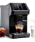 Get That Fresh Barista Hit Without The Hustle Using This Automatic Espresso Coffee Machine, black, brewing espresso.