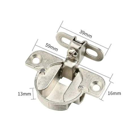 Hidden Cupboard Hinges Kit With Opening Hole Design for Inner Cabinets Wardrobes And Desks, dimensions 59mm x 39mm x 13mm