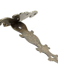 Close-up of 4 Pack T Strap Hinges Antique Bronze Decorative Door Hinges for Cabinets and Wooden Boxes