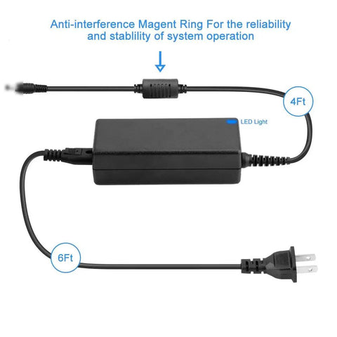 12V AC DC Adapter Charger For DeVilbiss IntelliPAP 2 AutoAdjust Auto Machine And IGO2 Portable Concentrator Power Supply Cord Cable DV68-620 DV6X-619 DV6X619 12VDC Mains PSU with anti-interference magnet ring