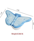 Blue butterfly knob from Six Piece Ceramic Drawer Knobs Set With Cute Butterfly Cabinet Pulls For Nursery And Kid Friendly Rooms