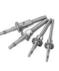 Beefy End Machined SFU2505 Ball Screw With Flange Nut For Z Axis Positioning On Motion Rail 750mm Length 25mm Diameter 5mm Lead C5 Ground