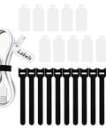 80 Pack Cable Labels and Cord Ties Kit With Write-On Wire Labels, Snap Ties, and Dual-Tip Marker for Home Office Electronics Organization
