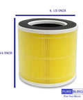 2 Pack Replacement Filter For RP-AP089 Air Purifiers, 3-Stage H13 HEPA With Activated Carbon showing dimensions