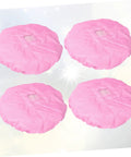 Eight Pack Hot Pink Anti Static Mesh Work Caps With Hella Breathable Mesh Panels Tough Reusable Polyester Build, viewed from above.