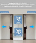 Kickass Motorized Sliding Barn Door Hardware Kit Featuring Super Smooth Glide Control Remotes And Touch Panels For Up To Fifty Nine Inch Doors Zero Floor Track Required Rapid Install showing manual operation during power outage.