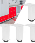 Heavy Duty Aluminum Cabinet Feet 4 Pack With Height Adjustable Knob Built To Last Strong Supports for Cabinets and Desks