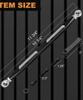 Beefed Up Shifter Linkage For Harley Touring Models 1986 To 2024 With Extended Reach Forward Controls, 11 3/4 inch black metal