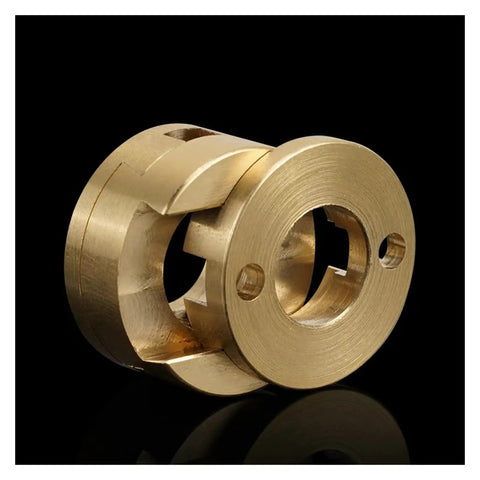 Two Pack 16mm Oldham Couplers Perfect For Vzbot Blv 3D Printers T8 Z Axis And Hot Bed Screws Super Durable Lead Screw Connectors You Gotta Have Today, brass Oldham coupler